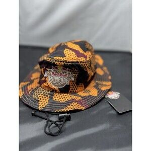 Red Bull Rampage Bucket Hat Cap OSFM Camo Orange Black Embroidered Logo NWT